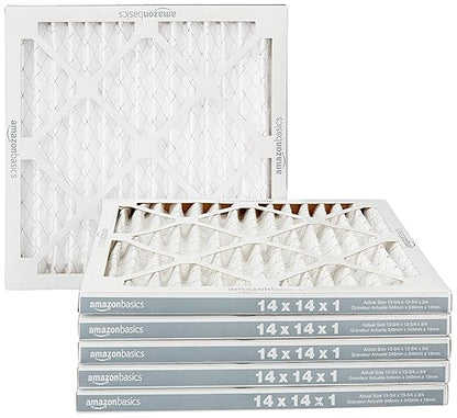 Amazon Basics 14x14x1 Air Filter 6 Pack, MERV 11 AC Furnace Filters by AmazonBasics