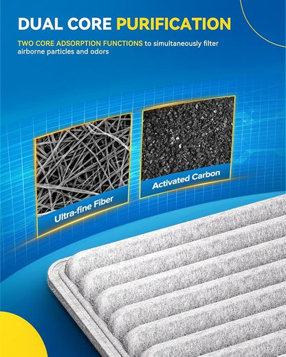 PHILTOP Cabin Air Filter w/Activated Carbon, Compatible - Image 6
