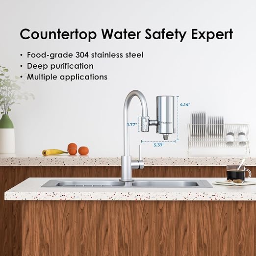Waterdrop Water Filter for Sink Faucet, 360° Rotating Stainless Steel, NSF - Image 6