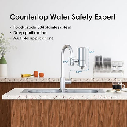 Waterdrop Water Filter for Sink Faucet, 360° Rotating Stainless Steel, NSF - Image 6