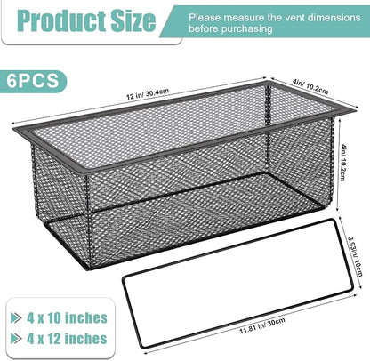 6PCS Floor Register Cover Trap 4"x12", Mesh Floor Vent Screen Net - Image 2