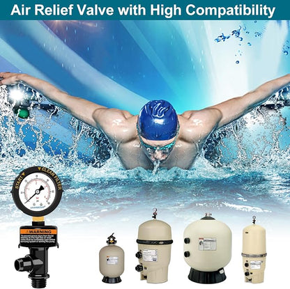 Air Relief Valve with Pool Filter Pressure Gauge, Air Relief Valve Highly - Image 5