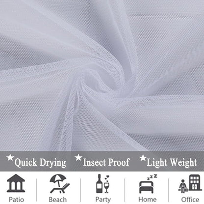 Patio Screen Mesh Outdoor Curtains Waterproof Sheer Lightweight Bug Netting - Image 7