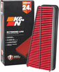 K&N Engine Air Filter: Extended Life 24, 000 Mile Replacement Air Filter: by KNEngineeringInc