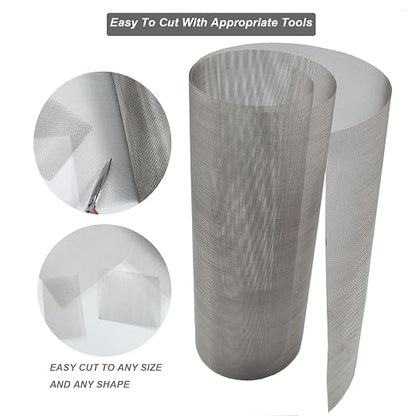 304 Stainless Steel Mesh 40Mesh, 15.7"x47.2" Metal Mesh Screen, Woven Fine Wire - Image 5