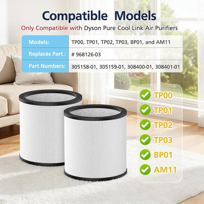 Upgraded TP01 Filter HEPA Replacement Filter Compatible - Image 2
