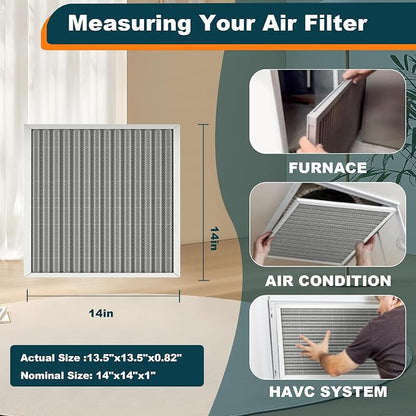 14x14x1 Reusable Air Filter, MERV 8, Permanent Electrostatic Air Filter - Image 2