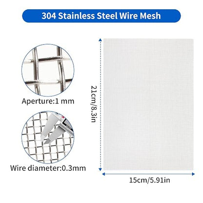 8 Pack 6×8 Inch Wire Mesh Screen, 20 Mesh Stainless Steel Mesh, Durable and - Image 3