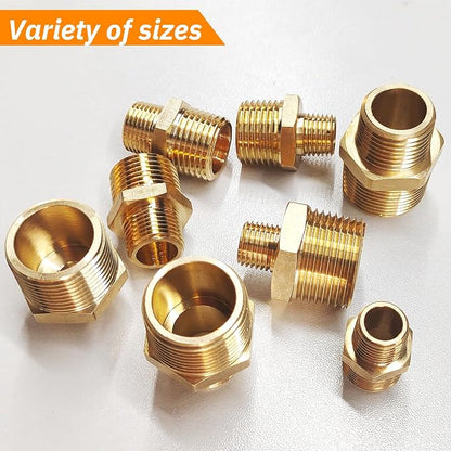 2pcs 3/4" NPT x 1/2" NPT Brass Nipple, 3/4 to 1/2 Adapter Fitting Reducing - Image 7