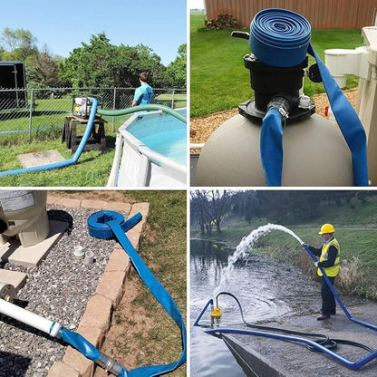 Eastrans 2.5" x 25 FT Blue PVC Lay-Flat Backwash Hose - Image 8