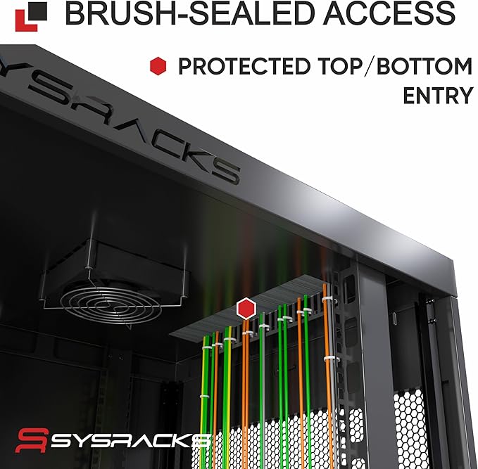 Sysracks 6U Wall Mount Server Rack Cabinet, 19” Locking Network Rack, 24” Deep - Image 6
