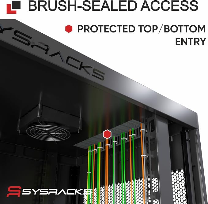 Sysracks 27U Wall Mount Server Rack Cabinet, 19” Locking Network Rack, 24” Deep - Image 6