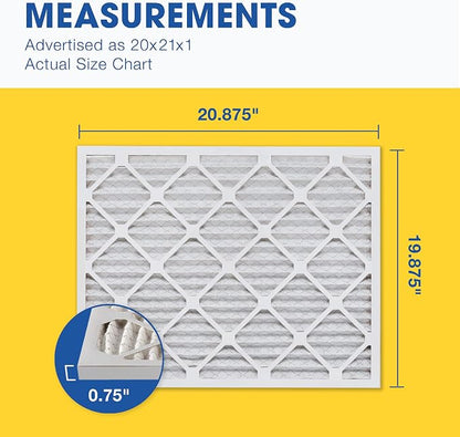 Aerostar 20x21x1 MERV 13 Pleated Air Filter, AC Furnace Air Filter, 12 Pack - Image 2
