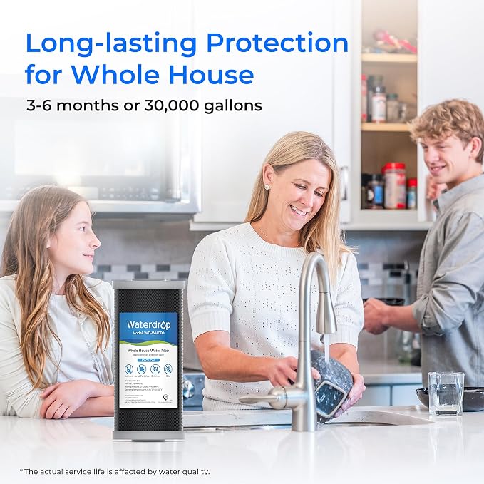 Waterdrop Whole House CTO Carbon Sediment Water Filter Cartridge Replacement - Image 6