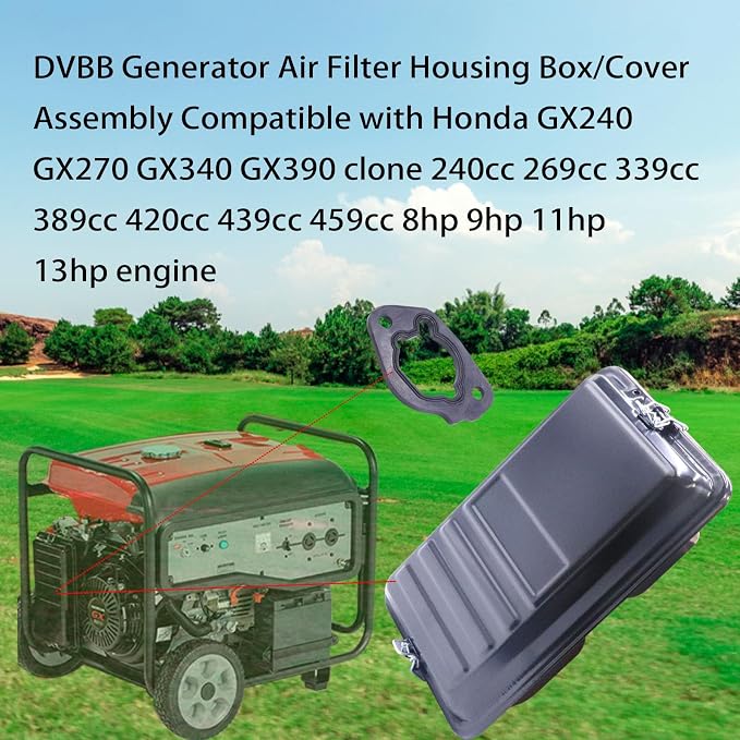 5500 6000 Watt Generator Air Filter Housing Box/Cover Assembly - Image 5