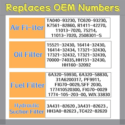 Filter Maintenance Kit TA040-93230 HH164-32430 6A320-59930 HH3A0-82623 - Image 6