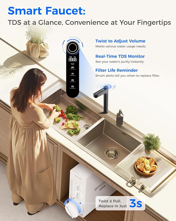 Waterdrop X12-Alkaline Mineral pH+ Tankless Reverse Osmosis System, NSF/ANSI - Image 7
