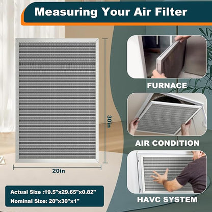 20x30x1 Reusable Air Filter, MERV 8, Permanent Electrostatic Air Filter - Image 3