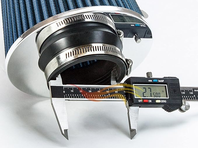 BLUE 2.75" 70 mm Inlet Cold Air Cone Replacement Performance Washable Clamp-On - Image 3
