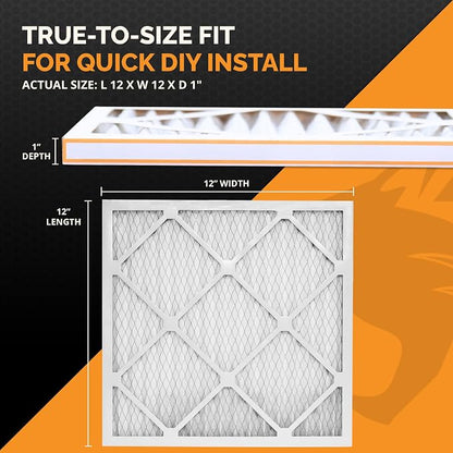 Tiger Tough 12x12x1 Air Filter MERV 8 MPR 600-800, High-Performance Pleated - Image 2