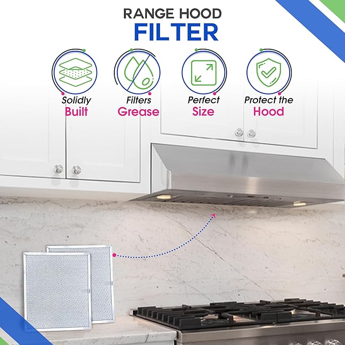 Bagean Stove Hood Vent Filter 9.87" x 11.62" 97007894 Compatible - Image 2