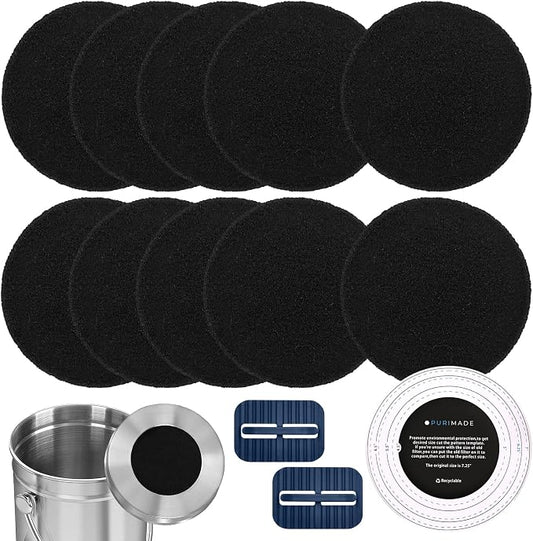 PURIMADE 10Pack 7.25 Inch Charcoal Filters by DailyTreasures