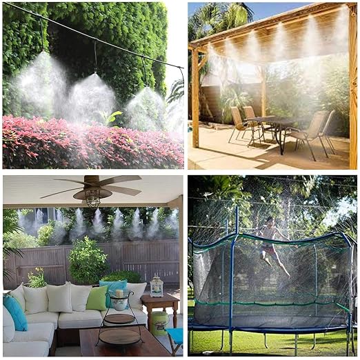 iRuiZhe Misting Cooling System Kit 59FT DIY Outdoor Mist Cooling Kit+21 Brass - Image 3