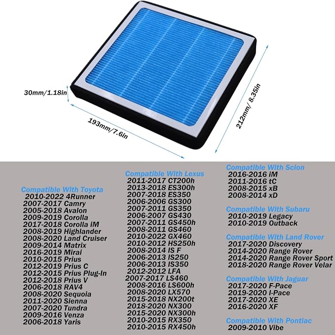 CF10285 Cabin Air Filter Compatible - Image 2