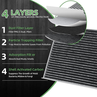 CF10134 Cabin Air Filter With Activated Carbon Replacement Compatible with - Image 2