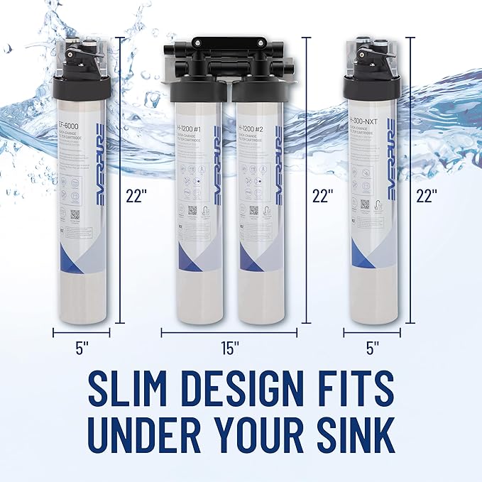 Pentair Everpure H-1200 Drinking Water System, NSF Certified to Reduce Lead & - Image 3