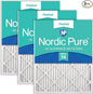 Nordic Pure 14x30x1 Pleated MERV 14 Air Filters 3 Pack by NordicPure