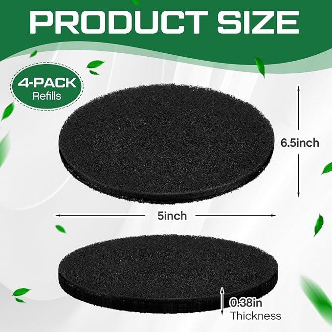 Pangda 4 Pack Oval-Shaped Charcoal Filters - Image 2