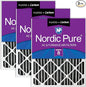 Nordic Pure 16x20x2 Furnace Air Filters MERV 8 Pleated Plus Carbon 3 Pack by NordicPure