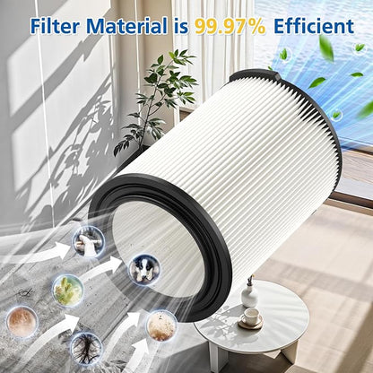 2-pack Standard Wet/dry Vac VF4000 Replacement Filter, Compatible - Image 3