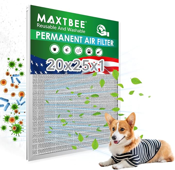 20x25x1 Air Filter Electrostatic Filter Reusable Washable HVAC AC Furnace Filter by Unknown