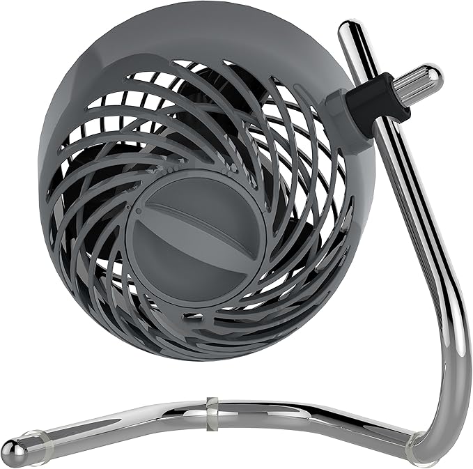 Vornado Pivot Personal Air Circulator Fan, 6-inch, Quiet Portable Travel Fan, 3 Speeds, Storm Gray