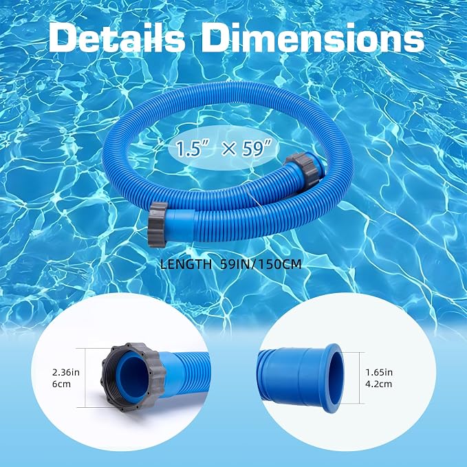 2-Pack 1.5 Inch Pool Pump Hose Replacement - Image 2