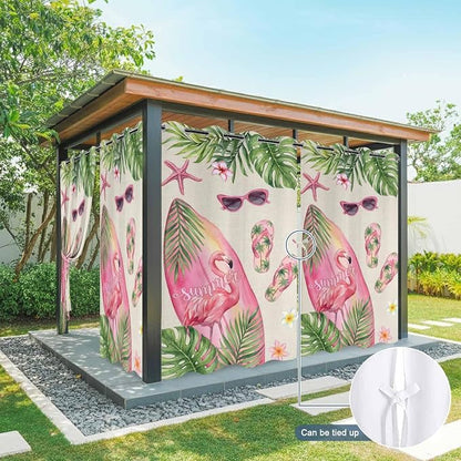 Summer Flamingbirds Outdoor Curtains - Image 7