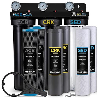 PRO+AQUA Elite Series GEN2 PRO-100-E 3-Stage Whole House Water Filtration System by PROAQUA