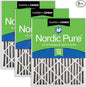 Nordic Pure 25x25x2 Pleated Air Filters MERV 13 Plus Carbon 3 Pack by NordicPure