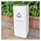 GLigeT Outdoor Trash can White Combined Trash Can Large-Capacity Square Sorting by Unknown