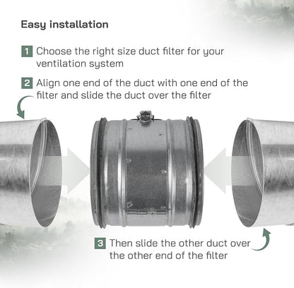 Vent Systems 6" Inch Inline Air Filter - Image 5