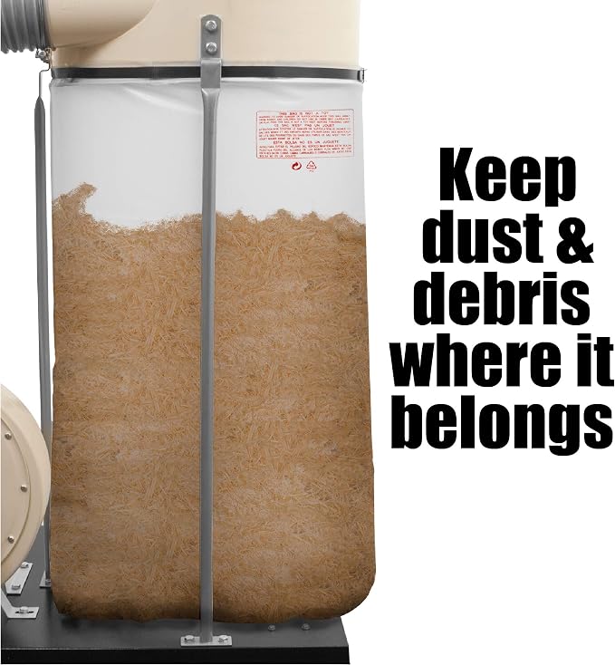 Clear Plastic Dust Collector Replacement Bag 5 Pack 20" Diameter by 43" Long - Image 4