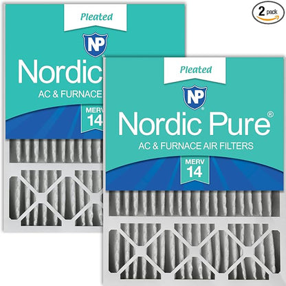 Nordic Pure 20x25x5 Honeywell/Lennox Replacement MERV 14 Air Filters 2 Pack by NordicPure