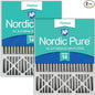Nordic Pure 20x25x5 Honeywell/Lennox Replacement MERV 14 Air Filters 2 Pack by NordicPure