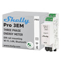 Shelly Pro 3EM (400A) | Wi-Fi & LAN, 3-Phase Smart Energy Meter | 2-Way Consumption | Home Automation | Bluetooth Gateway | Compatible with Alexa & Google Home | No Hub Required | Solar Panels