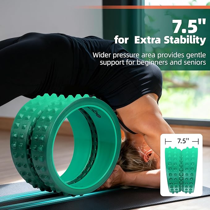 Back Roller for Back Pain Reliefn & Stretching, Deep Tissue Massage Roller Supports Up to 530 lbs / 240 kg, 5.5''-7.5'' Curved Foam Roller for Home Physical Stretching
