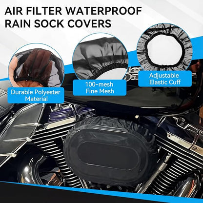 Meonum 2 Pack Air Filter Waterproof Rain Sock Covers, Compatible - Image 3