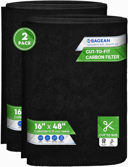 Cut to Fit Activated Carbon Filter Sheet 16” x 48” by Bagean