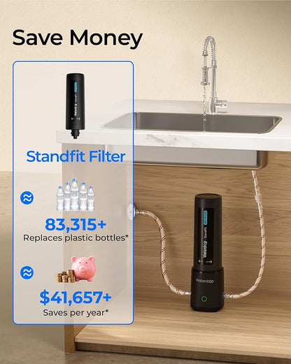 Waterdrop 10UA PRO Under Sink Water Filter, No Drill Required, Time Reminder - Image 9